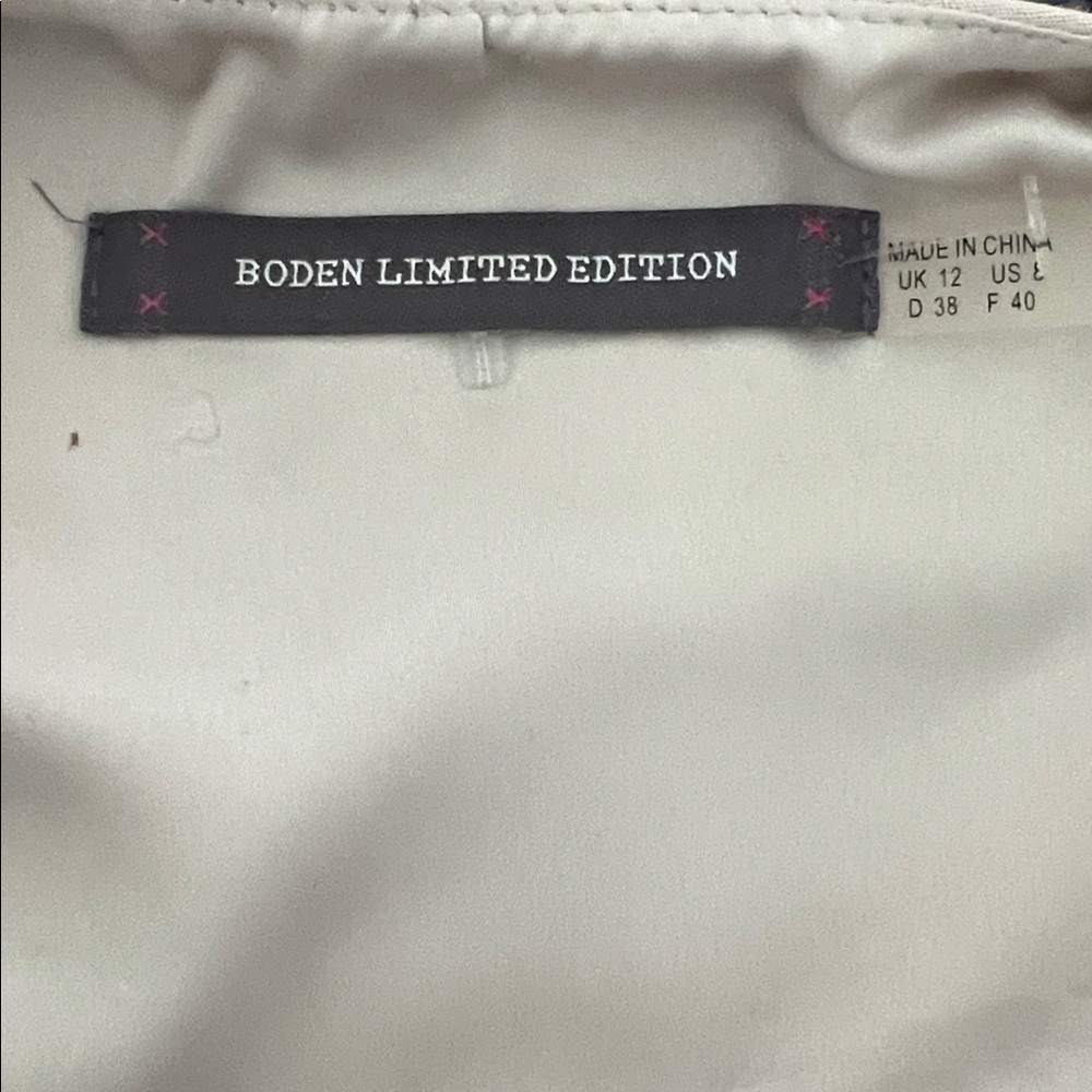 Boden Limited Edition Silk Blend Floral Dress, Cap Sleeve, Fully Lined, Sz 8 - Picture 9 of 11